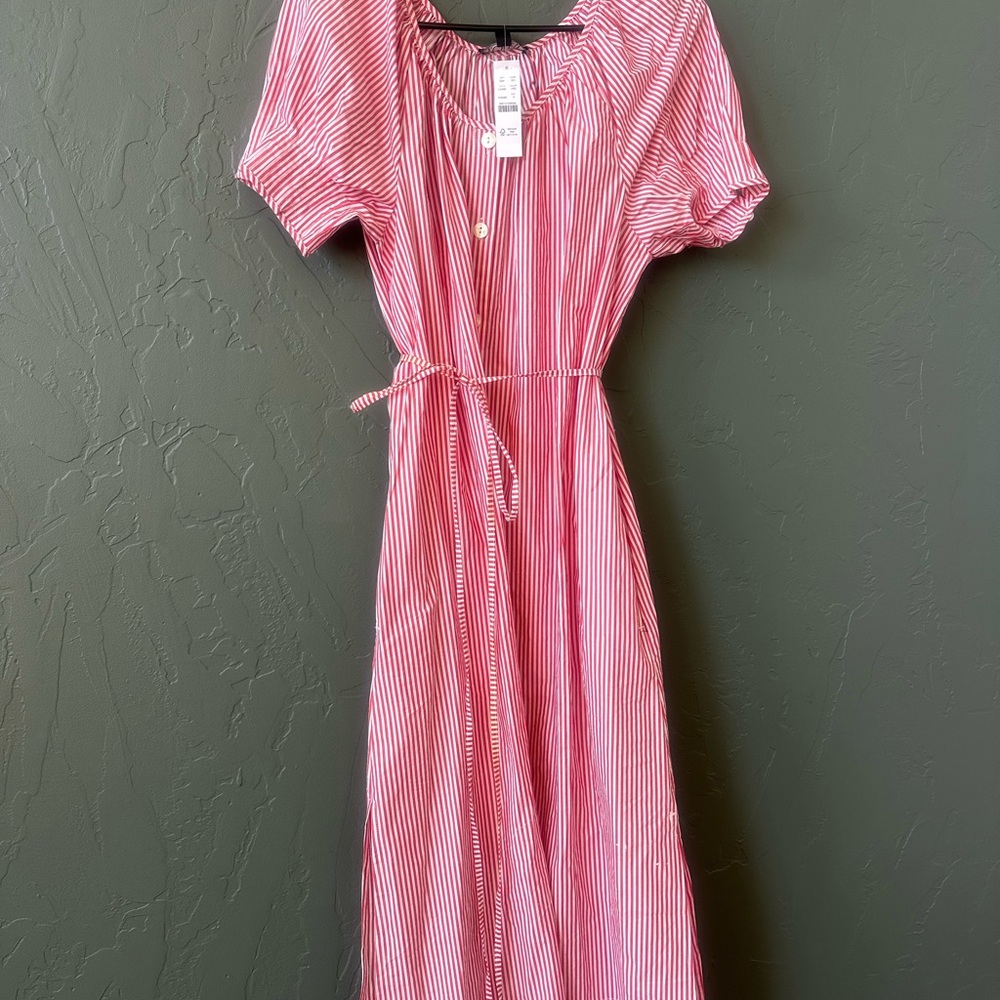 J Crew Striped Red Dress